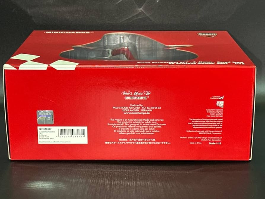 ミニチャンプス　1/12 Ducati　gp7　 ケーシー・ストーナー Amazon | 限定4704台 PMA ミニチャンプス 1/12 ドゥカティ